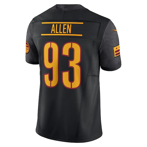 Jonathan Allen Washington Commanders Nike Alternate Vapor F.U.S.E. Limited Jersey - Black/Burgundy