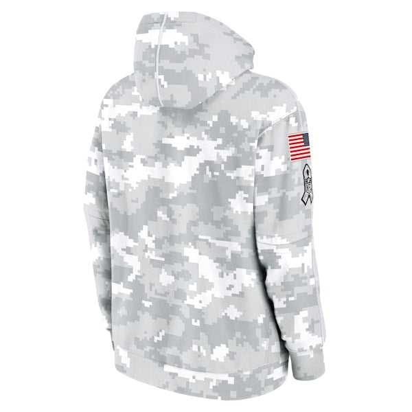 Washington Commanders Nike 2024 Salute to Service Club Fleece Pullover Hoodie - Arctic Camo