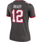 Tom Brady Tampa Bay Buccaneers Nike Women's Alternate Legend Jersey - Pewter/Red