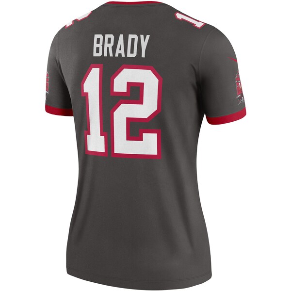Tom Brady Tampa Bay Buccaneers Nike Women's Alternate Legend Jersey - Pewter/Red