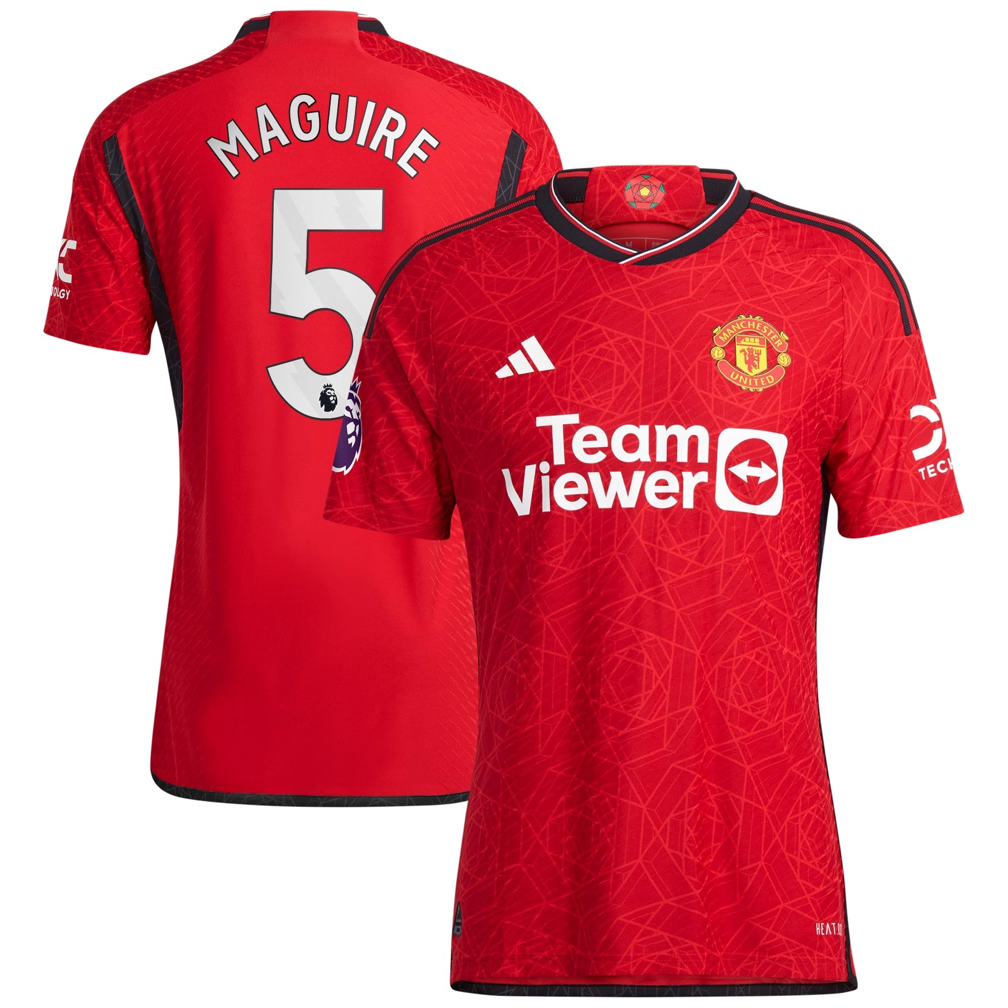 Harry Maguire Manchester United adidas 2023/24 Away Authentic Player Jersey - Green/Red