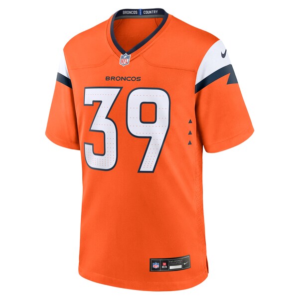 Levi Wallace Denver Broncos Nike Team Game Jersey -  Orange