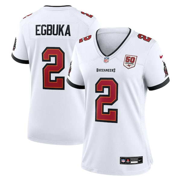 Emeka Egbuka  Tampa Bay Buccaneers Nike Women's 50th Season Game Jersey - White/Red