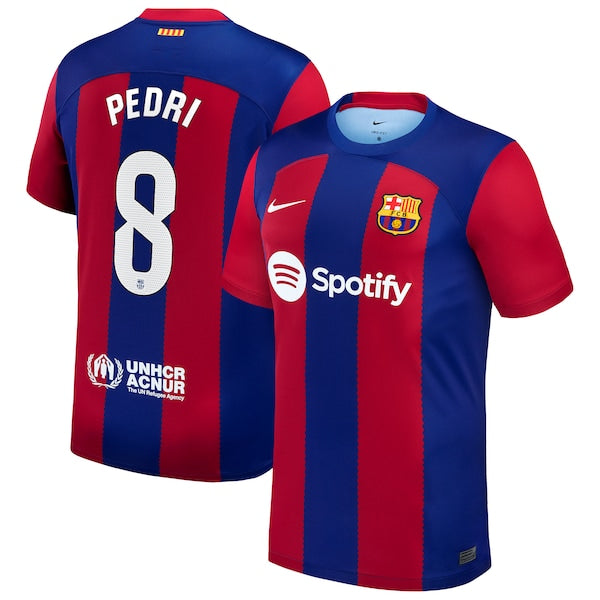 Pedri Barcelona Nike 2023/24 Home Replica Jersey - Royal/Aqua/White