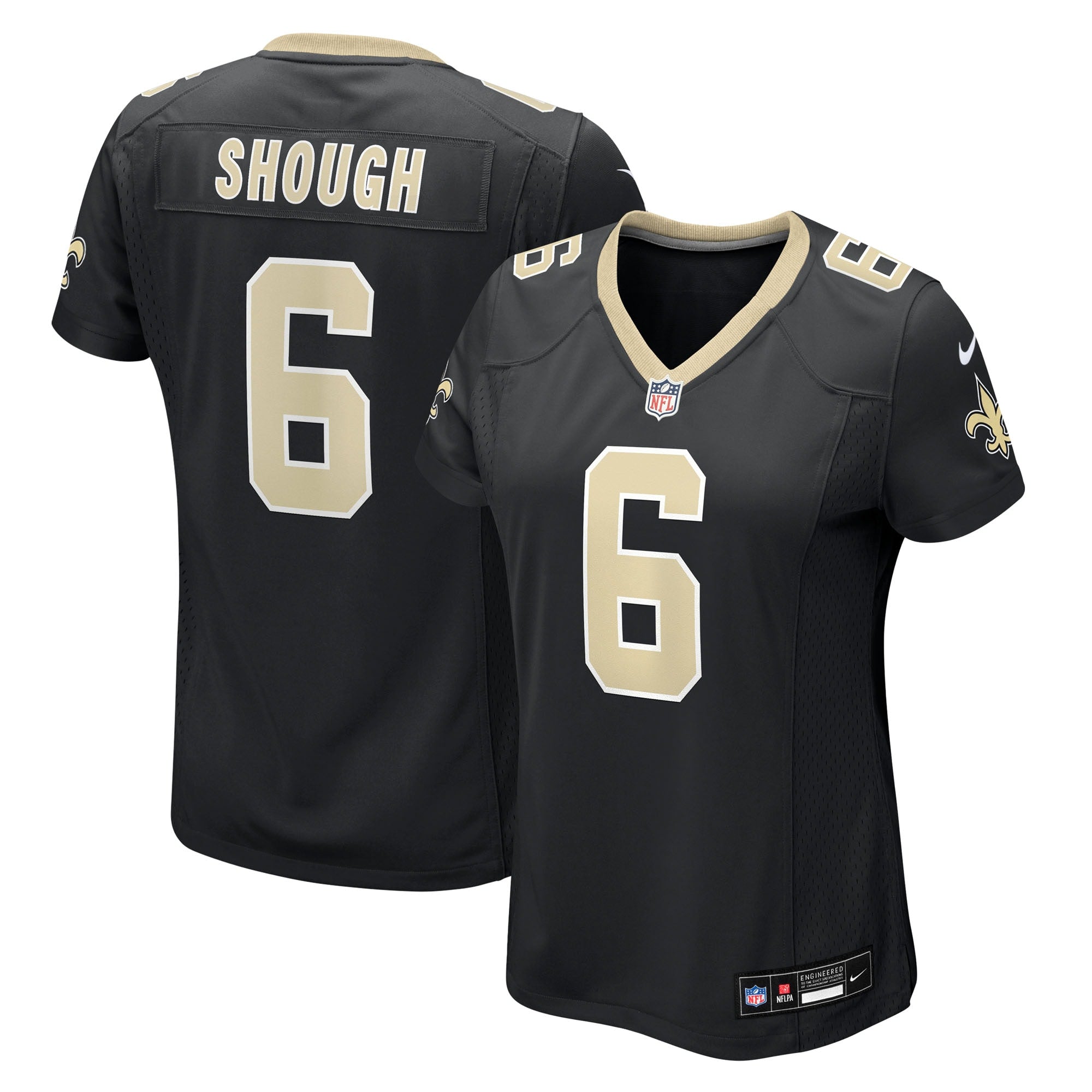 Tyler Shough New Orleans Saints Nike Women's Alternate Game Player Jersey - Gold/Black