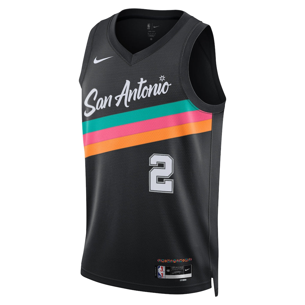 San Antonio Spurs Nike 2025/26 City Edition Swingman Jersey - Black - Dylan Harper - Unisex