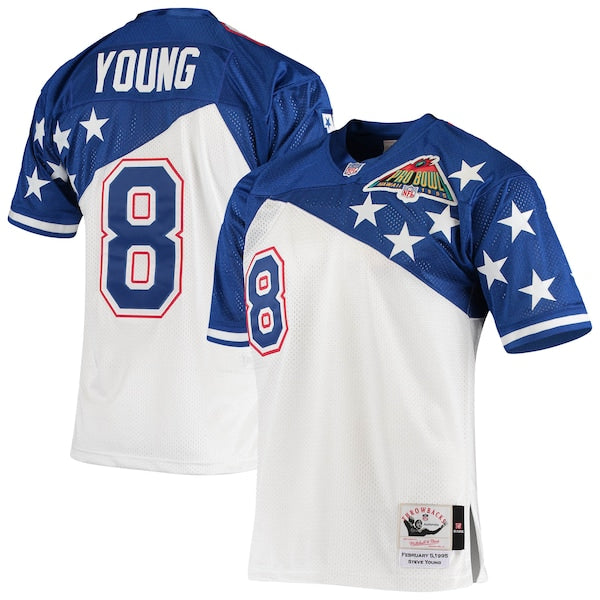 Steve Young NFC  1994 Pro Bowl Authentic Jersey - White/Blue
