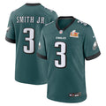 Nolan Smith Philadelphia Eagles Nike Super Bowl LIX Game Player Jersey - Midnight Green