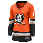 Trevor Zegras Anaheim Ducks  Women's Home Premier Breakaway Player Jersey - Orange/Black