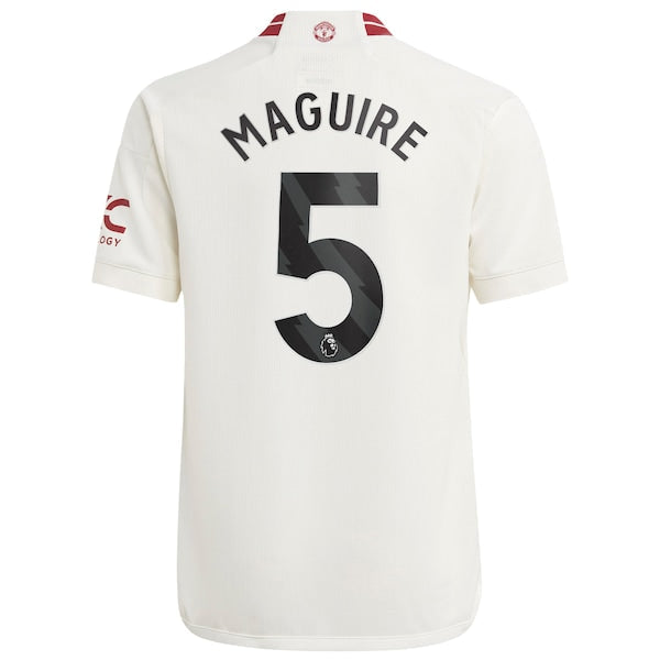 Harry Maguire Manchester United adidas Youth 2023/24 Third Replica Player Jersey - White/Green