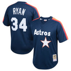 Nolan Ryan Houston Astros Youth Cooperstown Collection Mesh Batting Practice Jersey - Navy