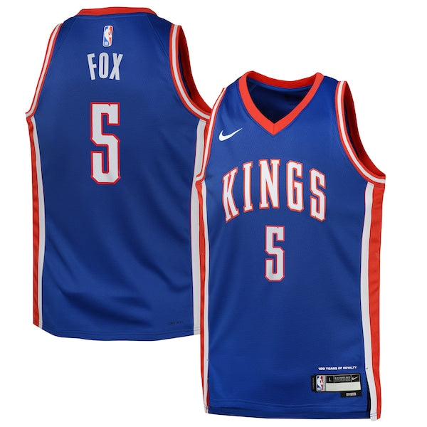 De'Aaron Fox Sacramento Kings Nike Youth 2024/25 Swingman Player Jersey - City Edition - Blue