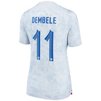Ousmane Dembele France National Team Nike Women's 2022/23 Away Breathe Stadium Replica Jersey - White