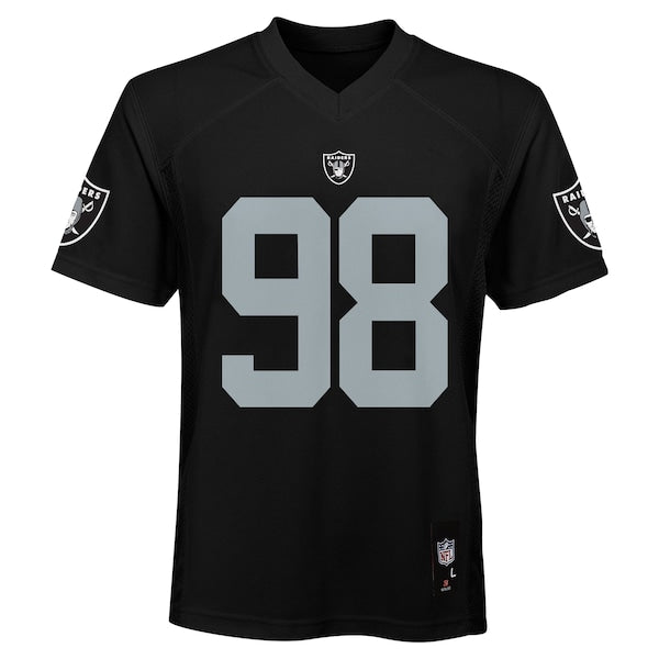Maxx Crosby Las Vegas Raiders Youth Replica Player Jersey - Black