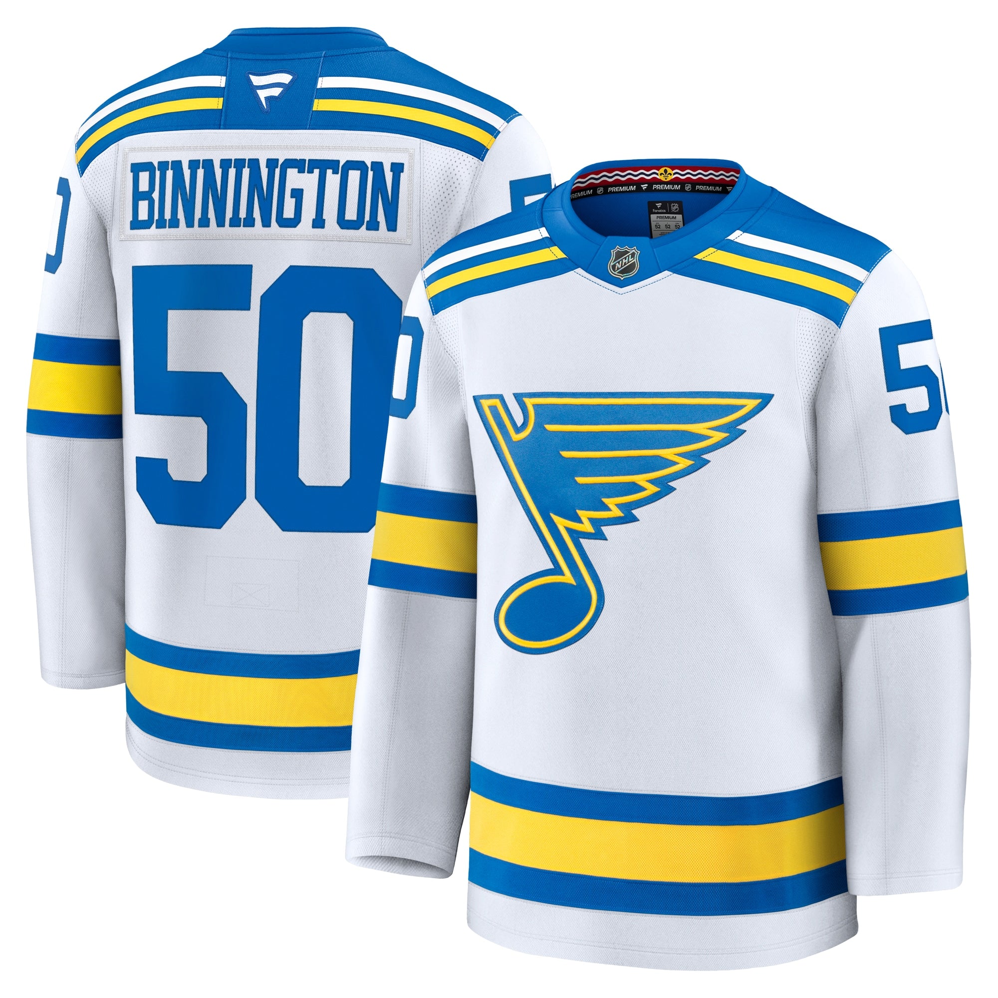Jordan Binnington St. Louis Blues  Home Premium Player Jersey - Blue/White