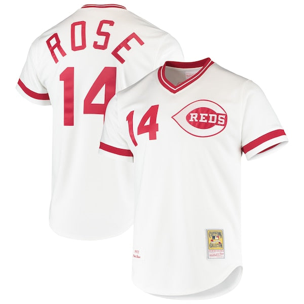 Pete Rose Cincinnati Reds Cooperstown Collection Authentic Jersey - White