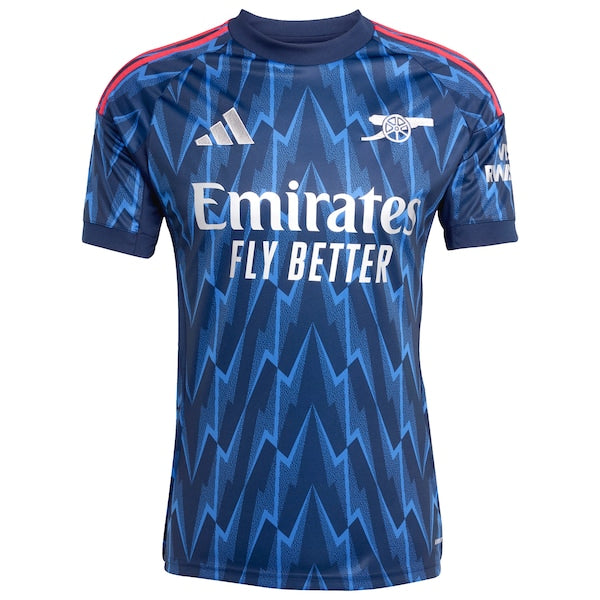 Bukayo Saka Arsenal adidas 2025/26 Away Replica Player Jersey - Blue/Red