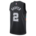 San Antonio Spurs Nike 2025/26 City Edition Swingman Jersey - Black - Dylan Harper - Unisex