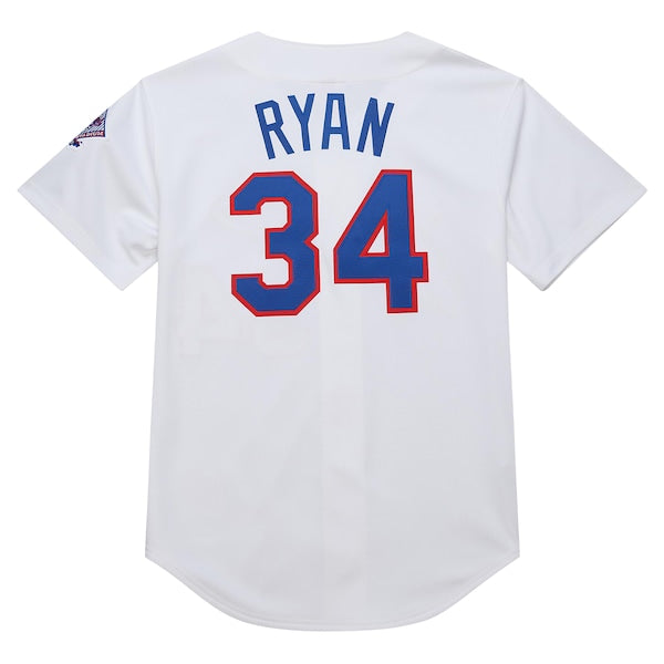 Nolan Ryan Texas Rangers 1993 Cooperstown Collection Authentic Jersey - White