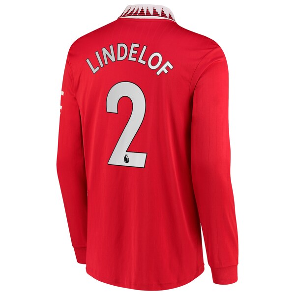 Victor Lindelof Manchester United adidas 2022/23 Home Replica Long Sleeve Jersey - Red