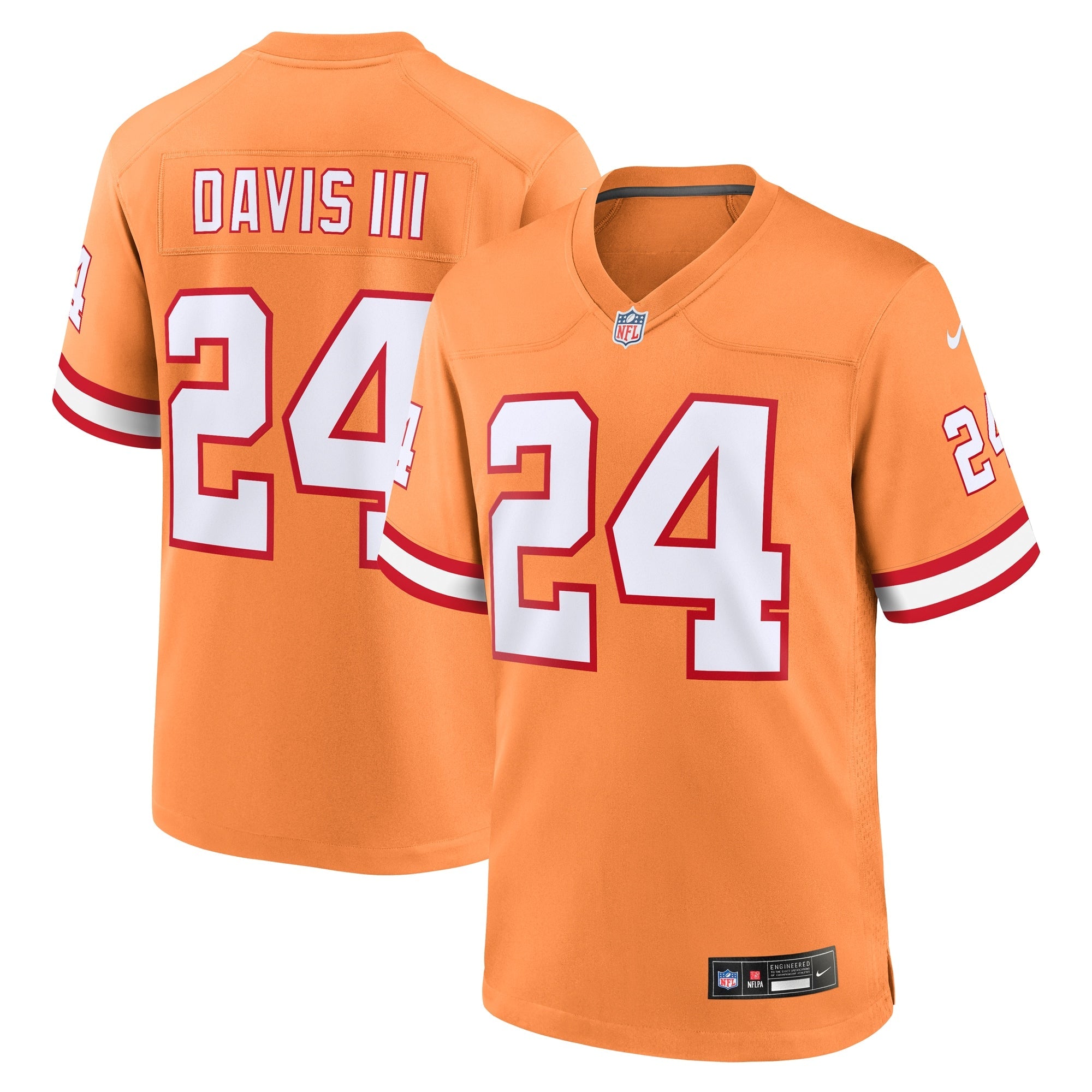 Carlton Davis III Tampa Bay Buccaneers Nike Game Player Jersey - Red/Orange