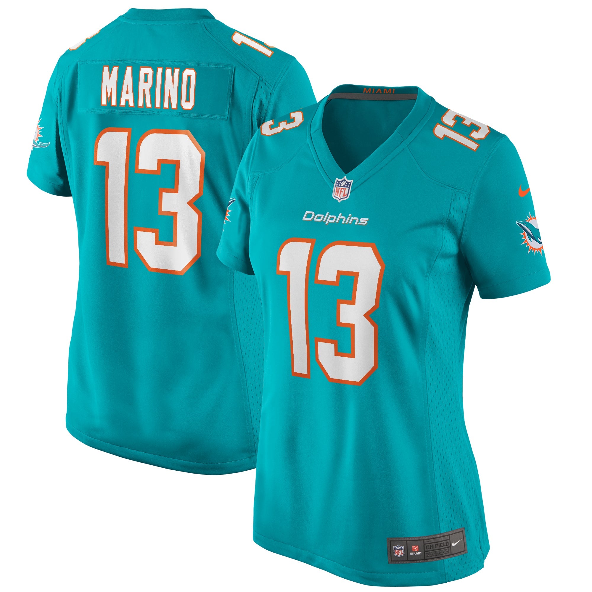 Dan Marino Miami Dolphins Nike Women's Retired Player Jersey - White/Aqua