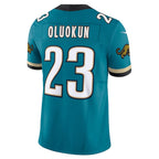 Foye Oluokun Jacksonville Jaguars Nike Prowler Throwback Vapor F.U.S.E. Limited Jersey - Teal