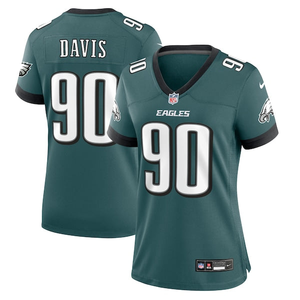 Jordan Davis Philadelphia Eagles Nike Women's Team Game Jersey - Midnight Green