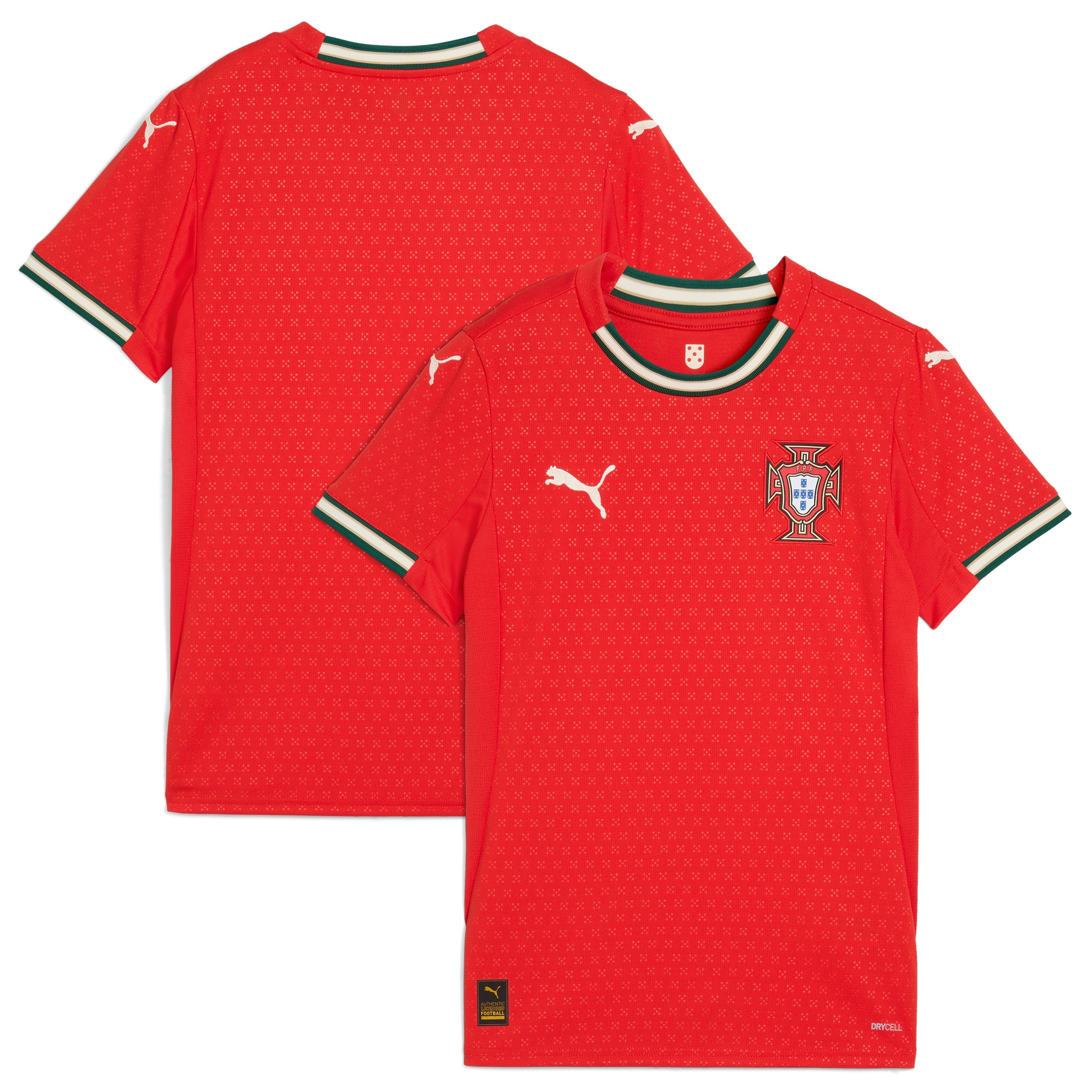 Portugal National Team Puma Women's 2025 Away Replica Jersey - White/Red