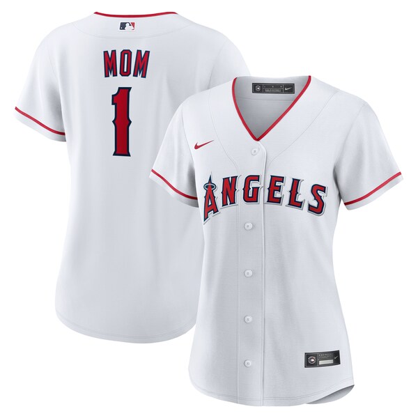 Los Angeles Angels Nike Women's #1 Mom Home Replica Jersey - White