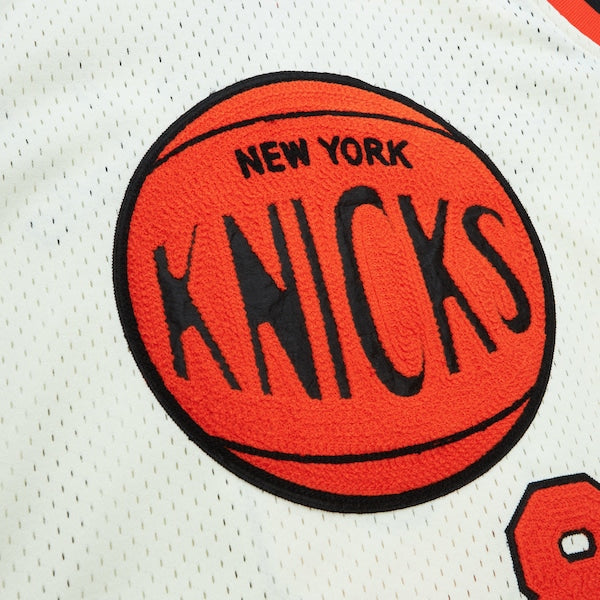 Latrell Sprewell New York Knicks Chainstitch Swingman Jersey - Cream