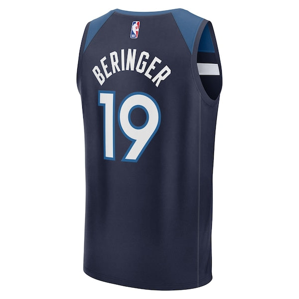 Joan Beringer Minnesota Timberwolves  2025 NBA Draft First Round Pick Fast Break Replica Jersey - Icon Edition - Navy