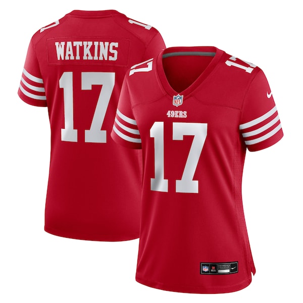 Jordan Watkins San Francisco 49ers Nike Women's Team Game Jersey -  Scarlet