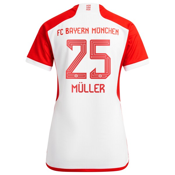 Thomas Müller Bayern Munich adidas Women's 2023/24 Home Replica Jersey - White/Black