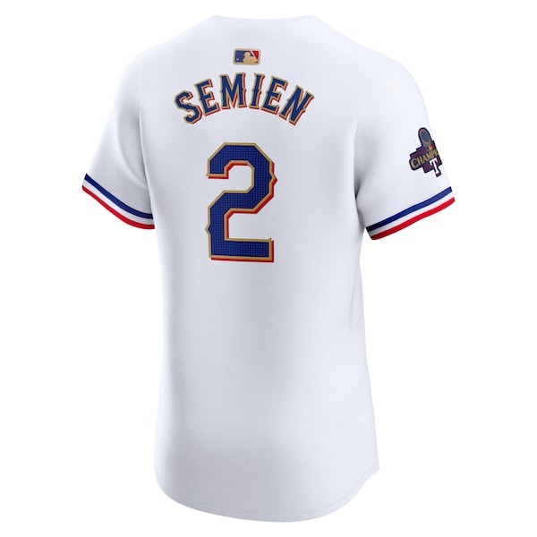 Marcus Semien Texas Rangers Nike 2024 Gold Collection Elite Player Jersey – White