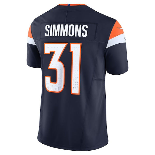 Justin Simmons Denver Broncos Nike Vapor F.U.S.E. Limited Jersey - Navy/Orange/White