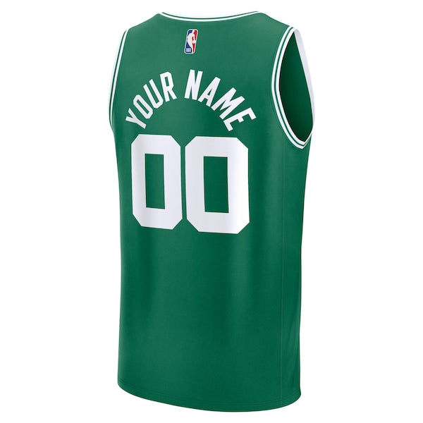 Boston Celtics  Youth Custom Fast Break Jersey - Kelly Green - Icon Edition/White/Black