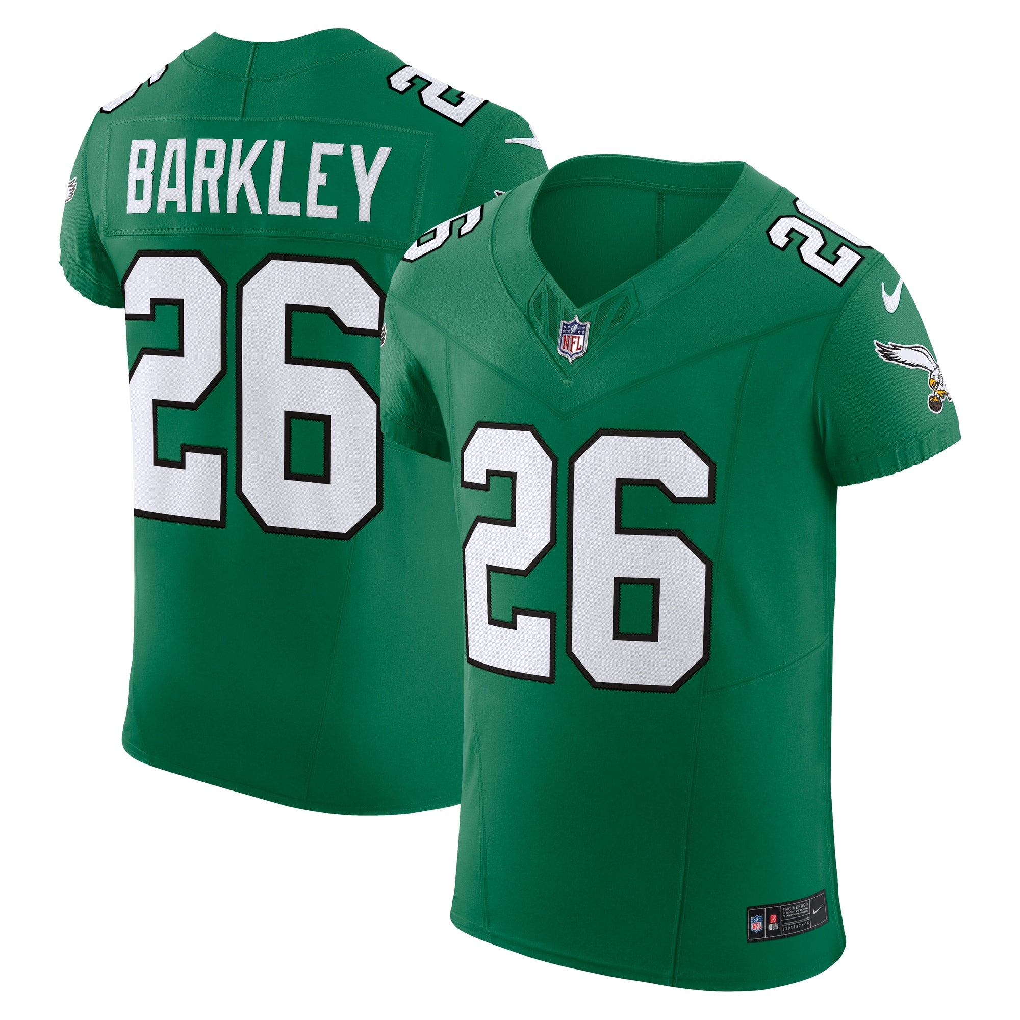 Saquon Barkley Philadelphia Eagles Nike Alternate  Vapor F.U.S.E. Elite Jersey - Black/Kelly Green