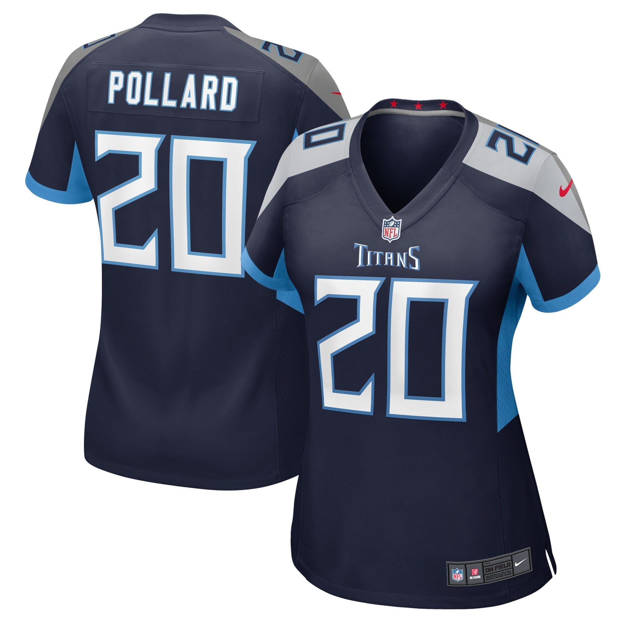 Tony Pollard Tennessee Titans Nike Women's Team Game Jersey -  Light Blue/Navy