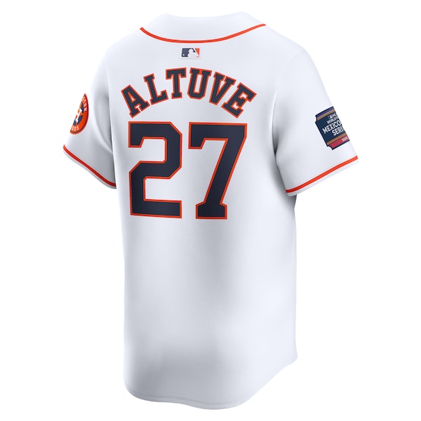 Jose Altuve Houston Astros Nike 2024 MLB World Tour Mexico City Series Home Limited Player Jersey - White