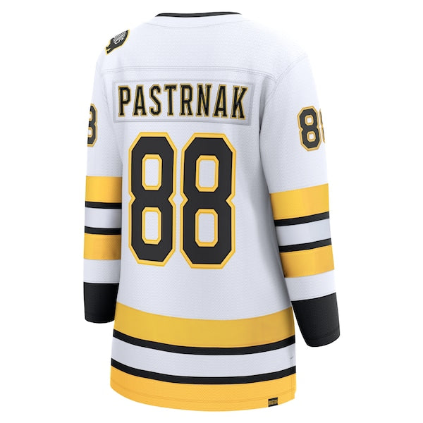 David Pastrnak Boston Bruins  Women's Away Breakaway Player Jersey - White/Black