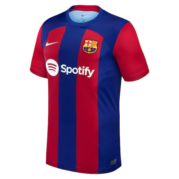 Frenkie de Jong Barcelona Nike 2023/24 Home Replica Jersey - Royal/Aqua/White