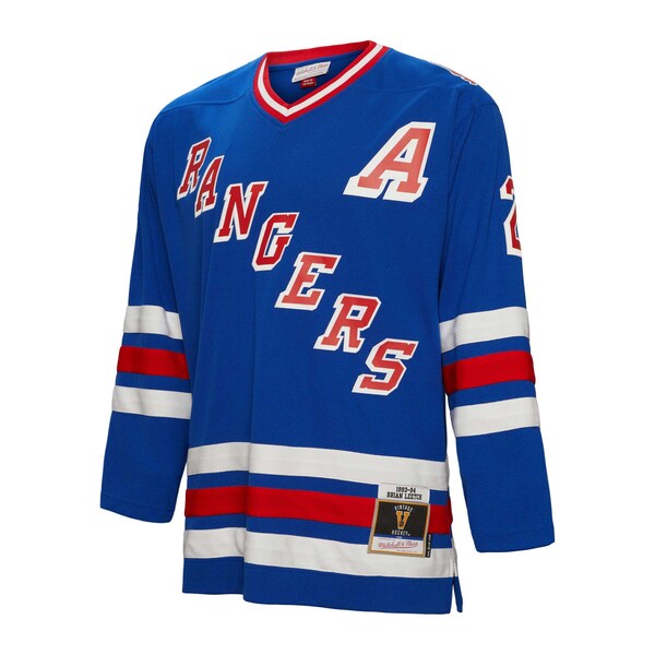 Brian Leetch New York Rangers Alternate Captain Patch 1993/94 Blue Line Player Jersey - Blue
