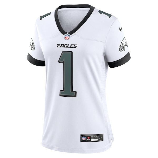 Jalen Hurts Philadelphia Eagles Women's Nike Game Jersey - White/Black/Green/Kelly Green