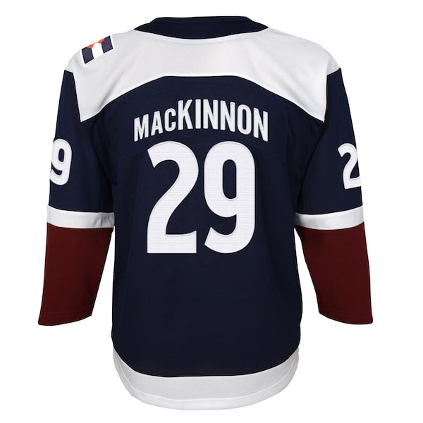 Nathan MacKinnon Colorado Avalanche Youth Alternate Premier Player Jersey - Navy/Burgundy