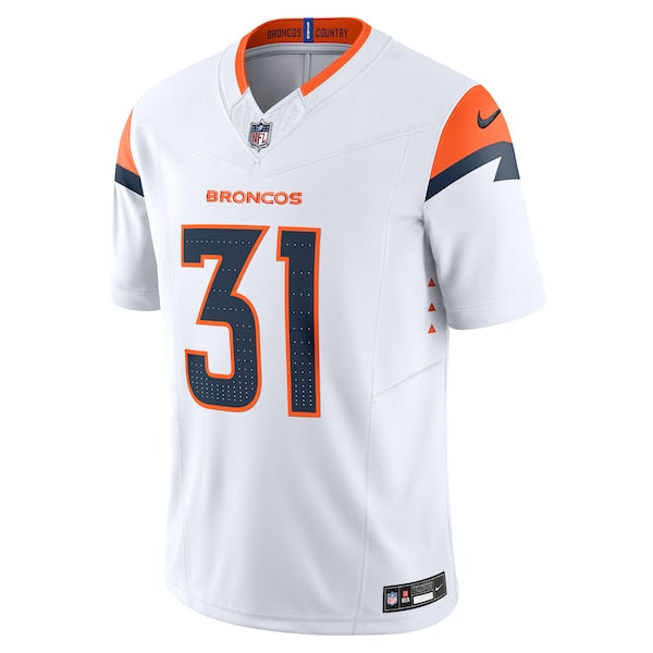 Justin Simmons Denver Broncos Nike Vapor F.U.S.E. Limited Jersey - White/Navy/Orange