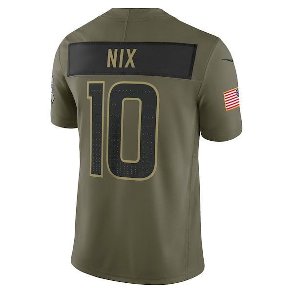 Bo Nix Denver Broncos Nike 2025 Salute to Service Limited Jersey - Olive