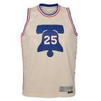 Ben Simmons Philadelphia 76ers Nike Youth 2020/21 Swingman Player Jersey Cream - Earned Edition