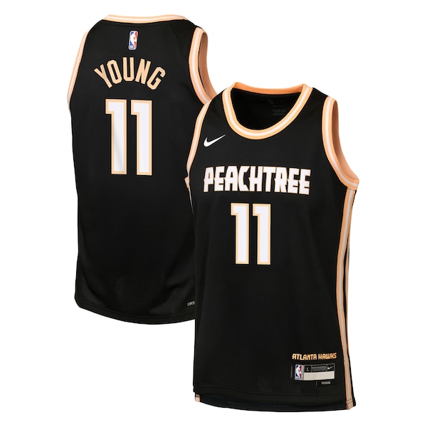 Trae Young Atlanta Hawks Nike Youth 2025/26 City Edition Swingman Jersey - Black