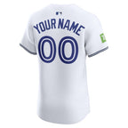 Toronto Blue Jays Nike Home Elite Sponsor Patch Custom Jersey - White